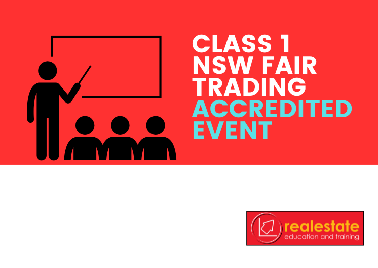 Class 1 – NSW Fair Trading Accredited Event